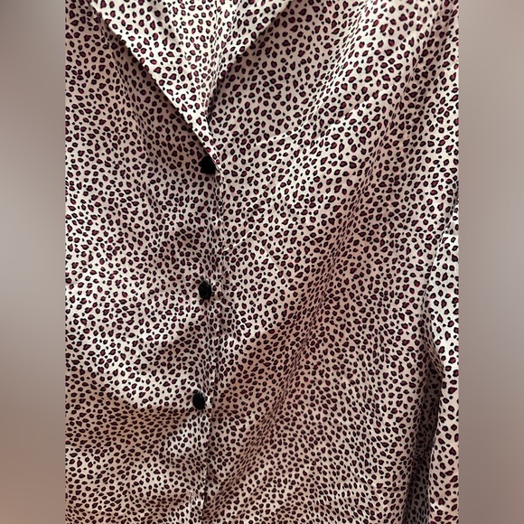 NWOT Topshop Animal Print Button Up Shirt Women’s Size 14 - Picture 8 of 10